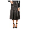 Women Leather Skirts Designer Calf Below Knee Length Long Skirt Mini Skirt 